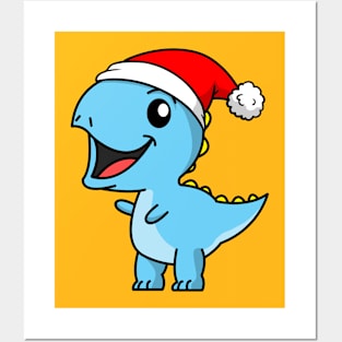 Cute Dino Christmas Posters and Art